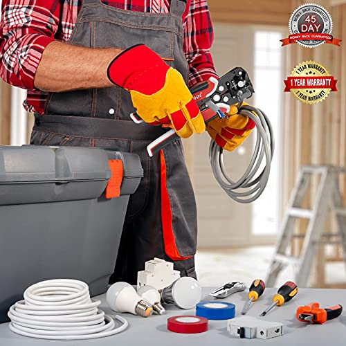 Ticonn Automatic Wire Stripper Tool, 3 In 1 Wire Cutters Crimper Pliers Electrician Tools For 24–10 Awg Wire Stripping, Cutting And Crimping (Red) #TOP6