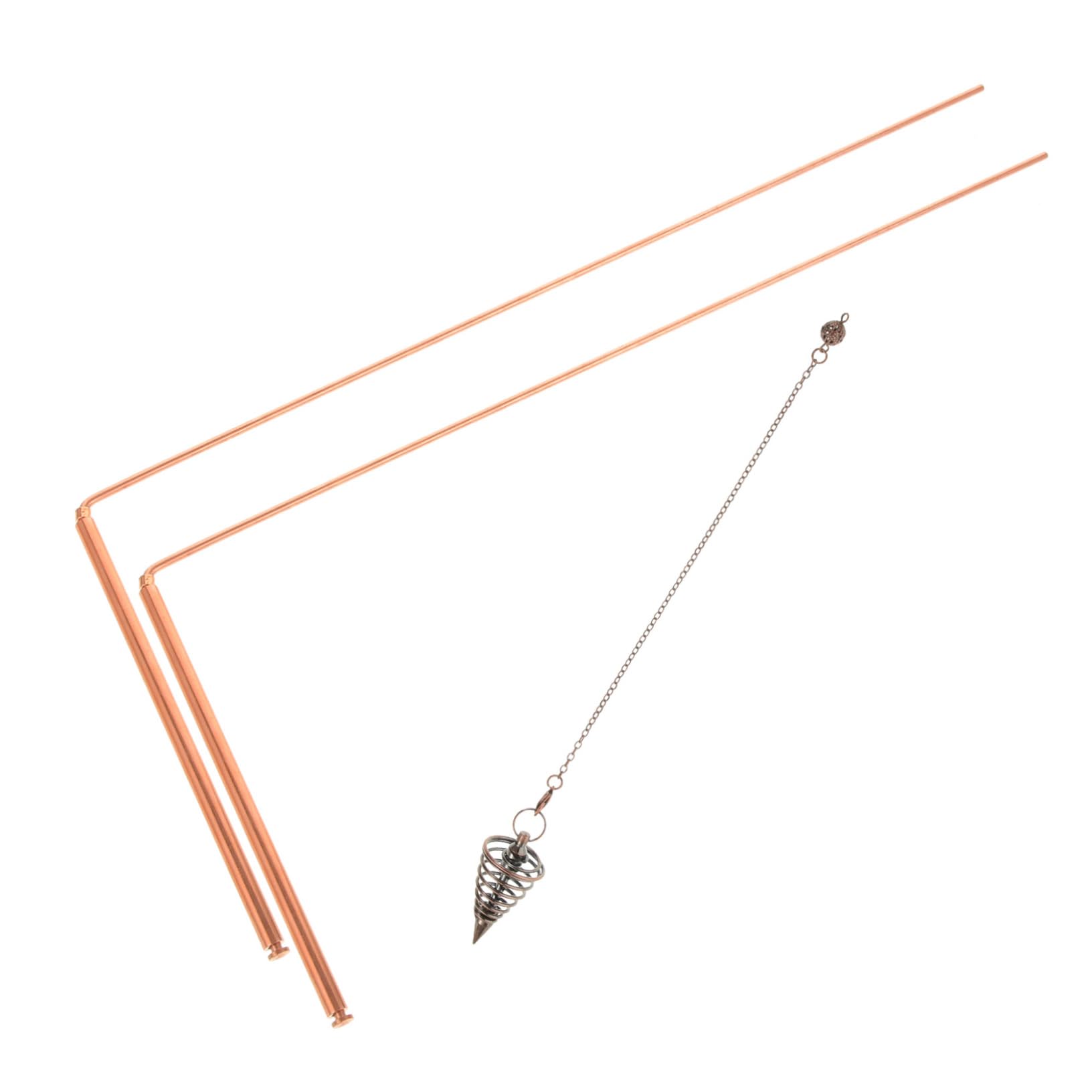 SOLUSTRE Sturdy Brass Prospecting Rod 2pcs Divining Rods Set Portable Probe Tool