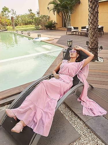 Image of Womanista Women's Plain Georgette Saree