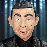FREEASH Halloween Anime Mr. Bean Realistic Celebrity Mask Full Face Realistic Mask Festival Party Costume Role Playing Props Unisex