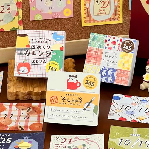 Amazon | 日めくりカレンダー 2026 サイズ 60×60mm ミニ 365日 一日一