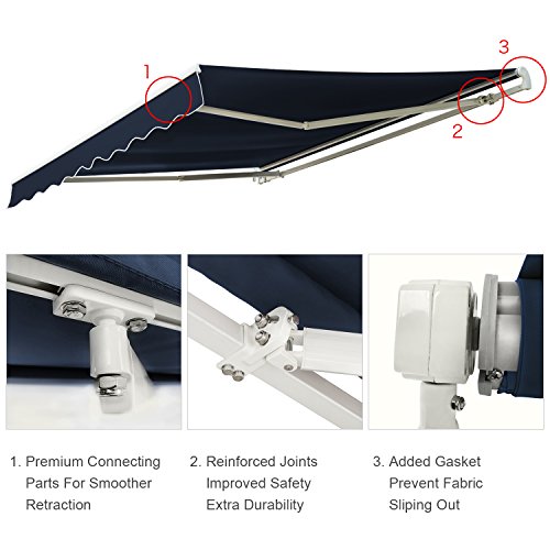 Diensweek-12×8-Patio-Awning-Retractable-Fully-Assembled-Manual-Commercial-Grade-Awnings-Quality-100-280G-Ployester-Window-Door-Sunshade-Shelter-Deck-Canopy-Balcony-P100-Series-Navy-Blue Diensweek 12×8 Patio Awning Retractable Fully Assembled Manual Commercial Grade Awnings Quality 100 280G Ployester Window Door Sunshade Shelter Deck Canopy Balcony P100 Series Navy Blue