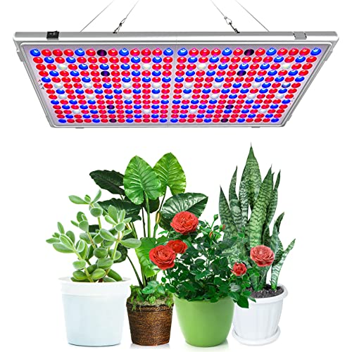 Bozily Lampe LED Plante, Lampe de Croissance Horticole, Eclairage de 300 W , 338 LEDs Llumière, Fermer Automatiquement Pour Les Plantes d'Intérieur Semis, Croissance, Floraison et Fructification (Violet)