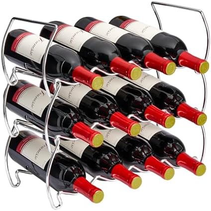 Sorbus Metal Wine Racks Countertop - 3 Tier Stackable Wine Rack -...