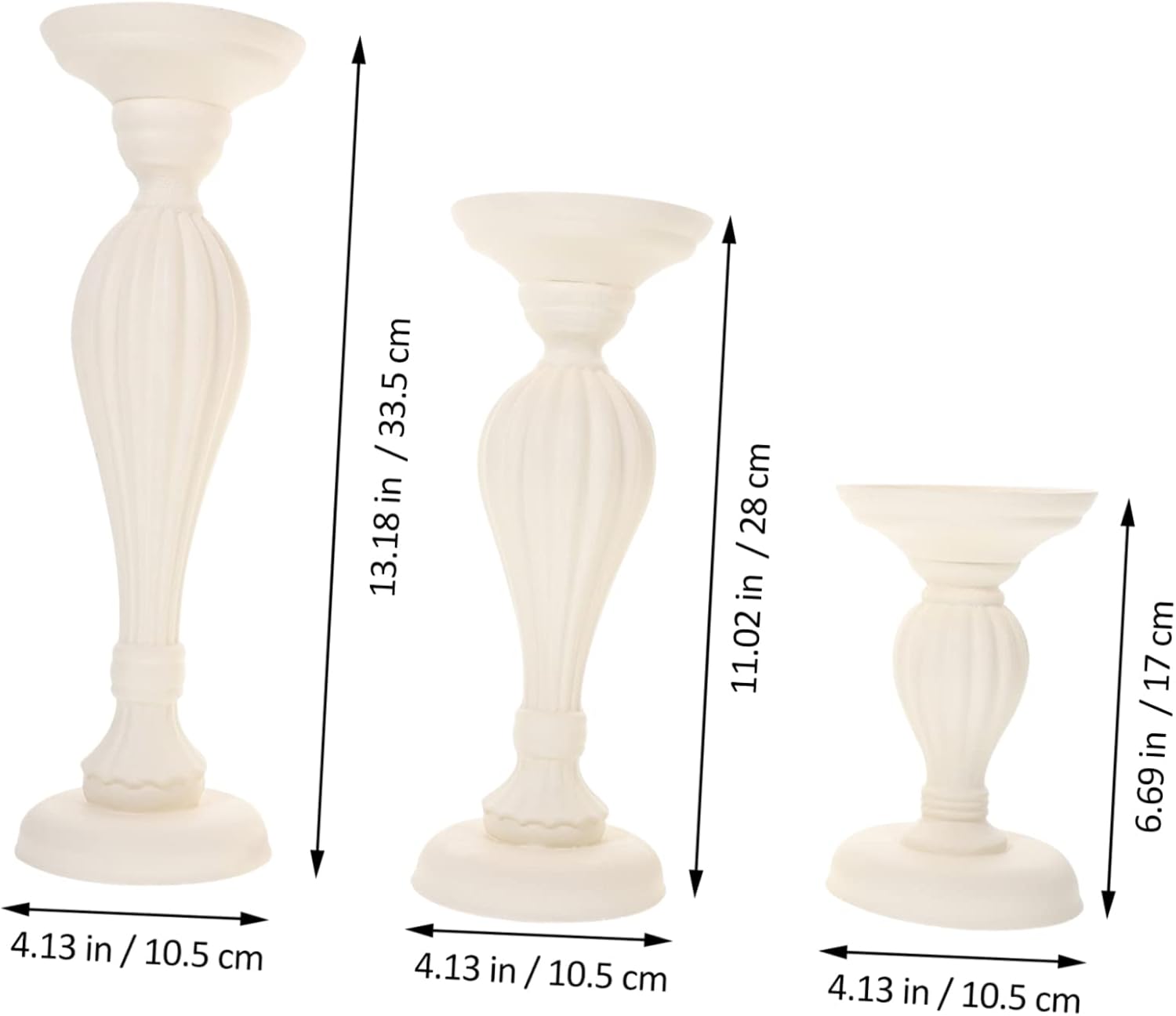 PRETYZOOM Vintage Candle Holder Set Rustic Candlestick Holders for Christmas Decor Home Party Wedding Decor