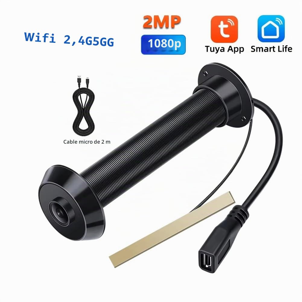 Tuya Life Hogar Cámara Espía Digital 2.4G/5G Mini Cámara Tuya Cámara Espía para Puerta