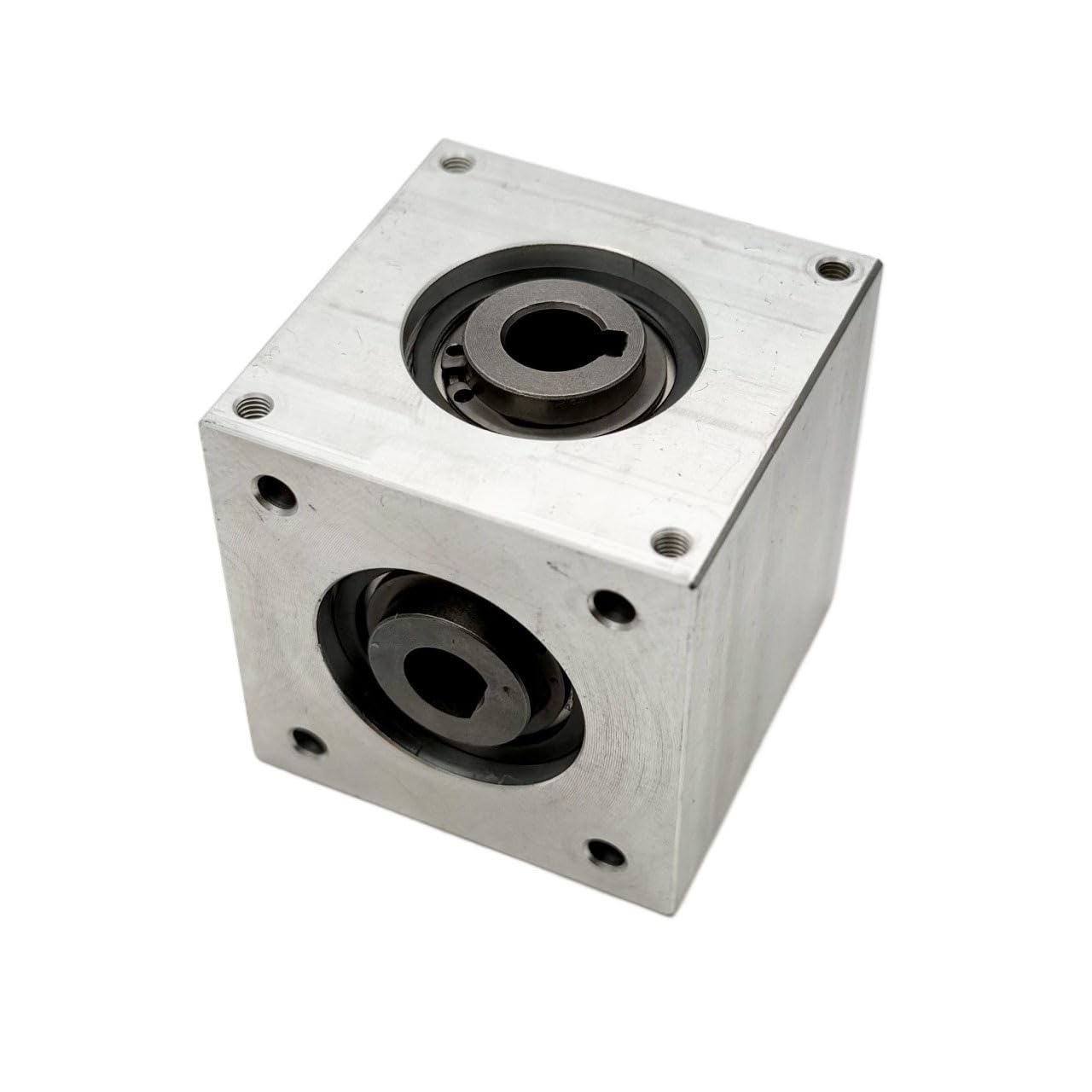 Gearbox Single Output Shaft Commutator 1 to 1 Speed Ratio 1M 20T Spiral Bevel Gear Reducer 42x42x42mm Steering Gearbox Steering Direction