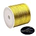 Produktbild Grasslandy Bäckergarn Gold Schnüre Für Armbänder Kinder Geflochtener Goldfaden Fäden Zum Armbänder Knüpfen Zum Flechten Von Armbändern Kunsthandwerk Kunstwerk Geschenkpapier Haarschmuck (0.2mm; 300m)