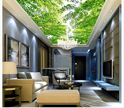 TANYANG Benutzerdefinierte Deckengemälde Tapete Europa Typ Droplight Deckenfresken An Der Decke Wandbild Dekoration Hintergrund Wohnkultur 120Cm(W)×80Cm(H)