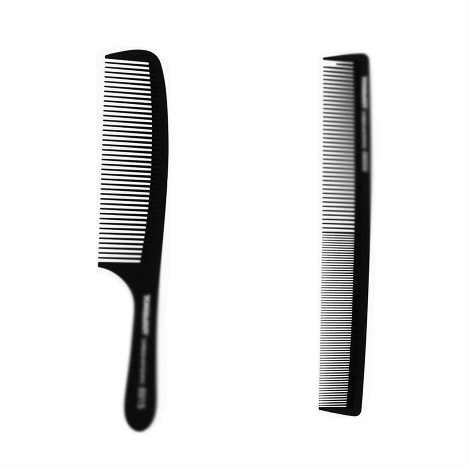 Kamm Haarpflege 2-teilig Haarstylingkamm Feinzahniges Haarkamm-Set, Stylingkamm für lockiges glattes langes kurzes Haar, Schwarze 2 Haarbürste