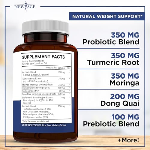 NEW AGE Pro Optimize Probiotics for Women, Menopause, Digestive Health - Support for Bloating, Hot Flashes, Joint Support, Night Sweats - Gut Health & Metabolism - Dong Quai (60 (Pack of 1)) - Image 3