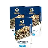 Seaweed Crunch with Almonds & Nuts by Amazin Choices - Pack of 3 (18 counts) - 12oz Vegan Seaweed Snacks with Classic Taste for Healthy Snack On the Go | Packed with Seeds, Crispy Texture, & Flavored Perfection