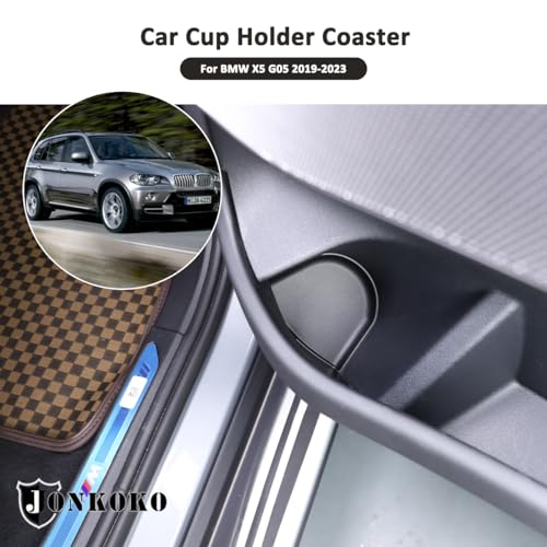 Tapetes portavasos para BMW X5 G05 2019-2023 TPE negro miniatura 4