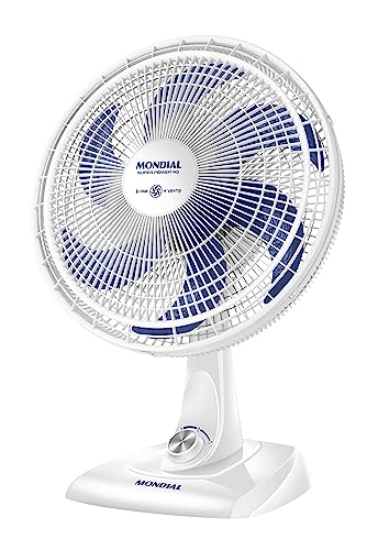 Melhor ventilador de mesa custo benefício: os 10 melhores em 2025 10 Ventilador de Mesa 40cm Super Power, Mondial, Branco/Azul, 140W, 110V - VSP-40-W