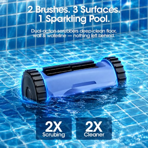 Image of Cordless Robotic Pool Vacuum for Inground Pools, Wall & Waterline Climbing