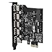 Produktbild Diyeeni PCI-E auf 5-Port USB 3.0 PCI Express-Karte, PCI-E USB 3.0 Express-Karte mit internem 19-poligen Anschluss, PCI Express-Erweiterungskarte Unterstützung UASP