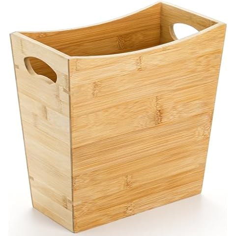 TOPZEA Bamboo Waste Basket Cover