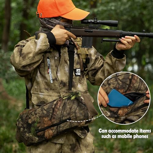 RunNico Camo Hand Muff Warmer - Unisex Camo Hunting Hand Muff - Camouflage Hunting Waist Pouch for Hunting, Camping, Outside Working, Hiking, Football, Golf Activities