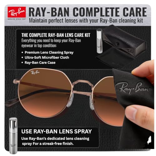 Image of Ray-Ban RB3565 JACK Square-Round Shaped Sunglasses for Men & Women with Official RAYBAN Eyewear Kit