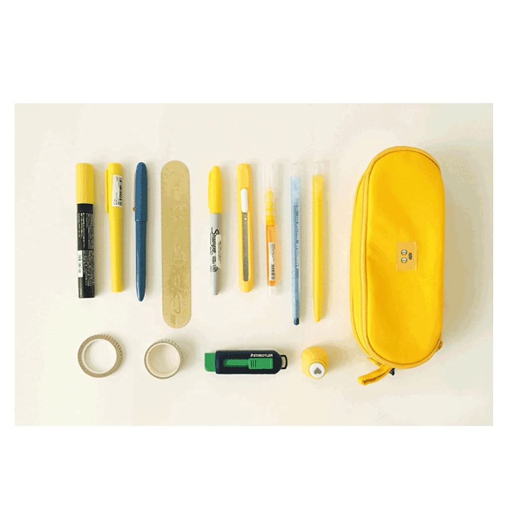 Caja de lápices Funda de lápiz de gran capacidad con cremallera, bolsa de doble capa bolsa de pluma bolsa cosmética organizador de papelería para la escuela / oficina / bolso de la bolsa de la bolsa