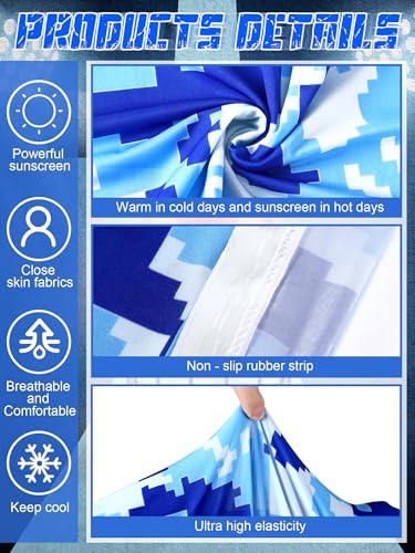 Suhine 6 Pairs Sports Leg Sleeves UV Protect Compression Long Knee Sleeves for Men Women Basketball Football Running Cycling3