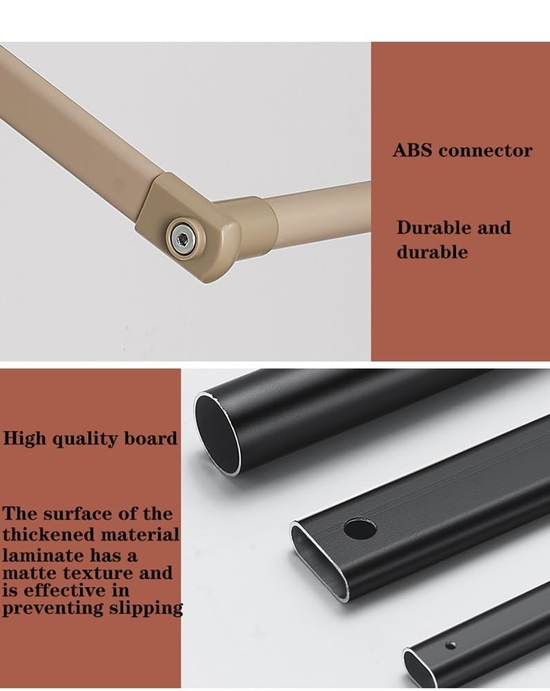 Pull Down Closet Rod Wardrobe Lift Wide Adjustable, Organizer Storage System Double Buffer Return Aluminium Alloy Tubing(Black,Medium)