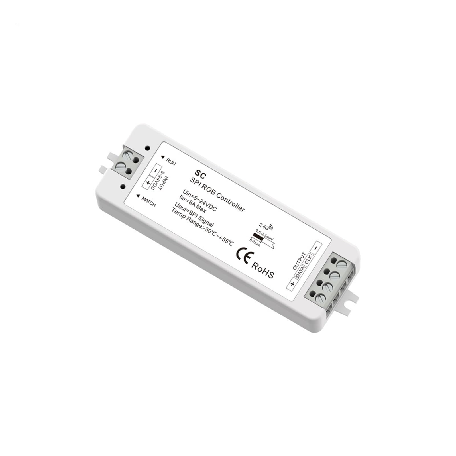 Controller LED SPI RF 5-24 V CC con uscita segnale DMX512 compatibile 37 tipi di driver IC SC for strisce luminose RGB/RGBW