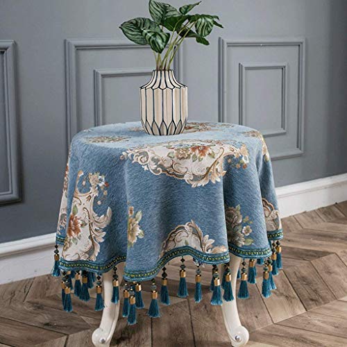 Nappe ronde européenne de 140cm de diamètre pour table basse et repas - 5