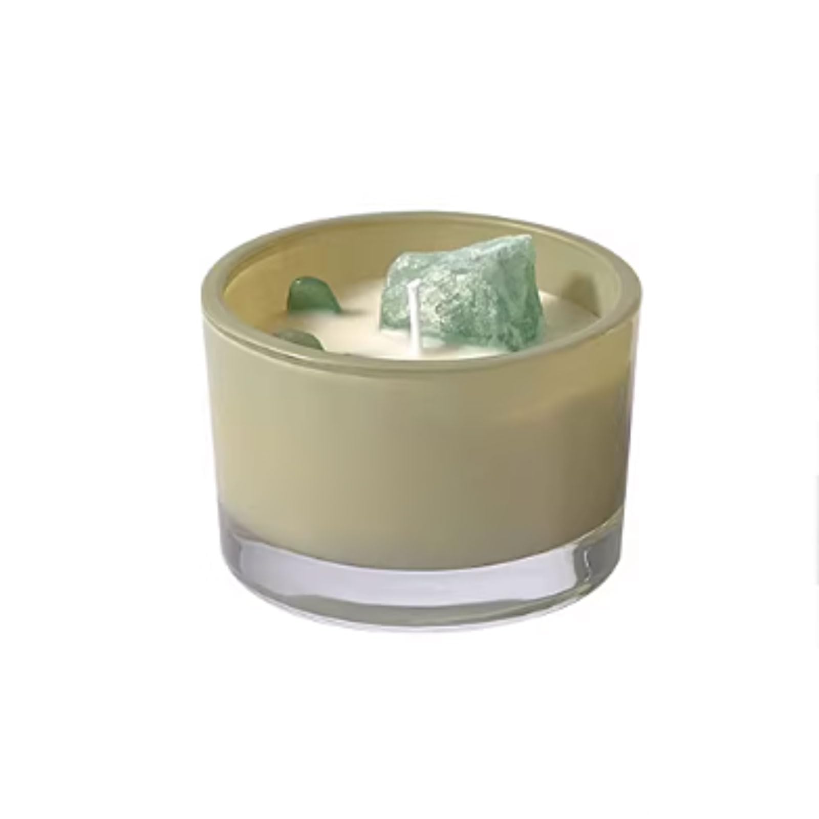 Compacto Velas de vidrio, velas de aromaterapia naturales modernas, vela de soja Natural reutilizable for vacaciones en casa, relajación y Spa no es picante(Groen)