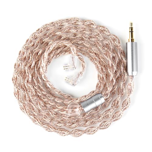Câble écouteurs argent OCC Yinyoo KBEAR marron pour booster vos IEMs en déplacement