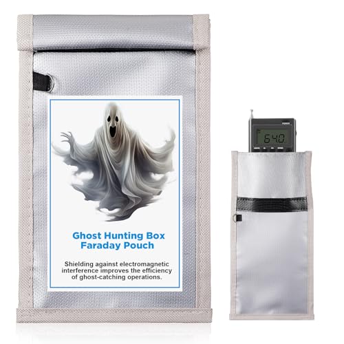 Dunzy Ghost Box Faraday Pouch 7.9 x 4.9 in Ghost Hunting Equipment Fireproof Faraday Bags Paranormal Equipment Investigation Hunting Bag for Paranormal Investigation
