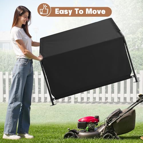 Dog Shade Shelter Outdoor 4'x4'x3' Tent for Large Medium Dogs, Outside Sun Rain Canopy Pet House for Cats Pigs Livestock with Waterproof Roof Ground Nails,Black - Image 6