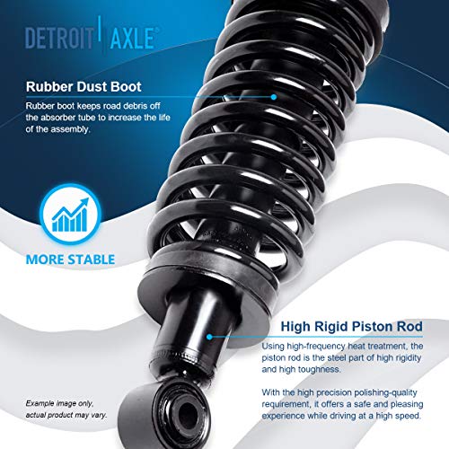 Image of Detroit Axle - Front Struts for 2003-2011 Ford Crown Victoria Lincoln Town Car Mercury Grand Marquis, 2 Struts w /Coil Spring 2004 2005 2006 2007 2008 2009 2010 Replacement