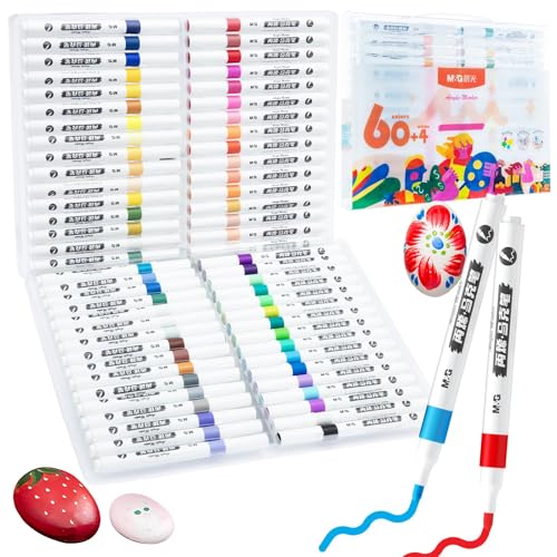 M&G 64 Colors Acrylic Paint Pens Set with Medium Tip