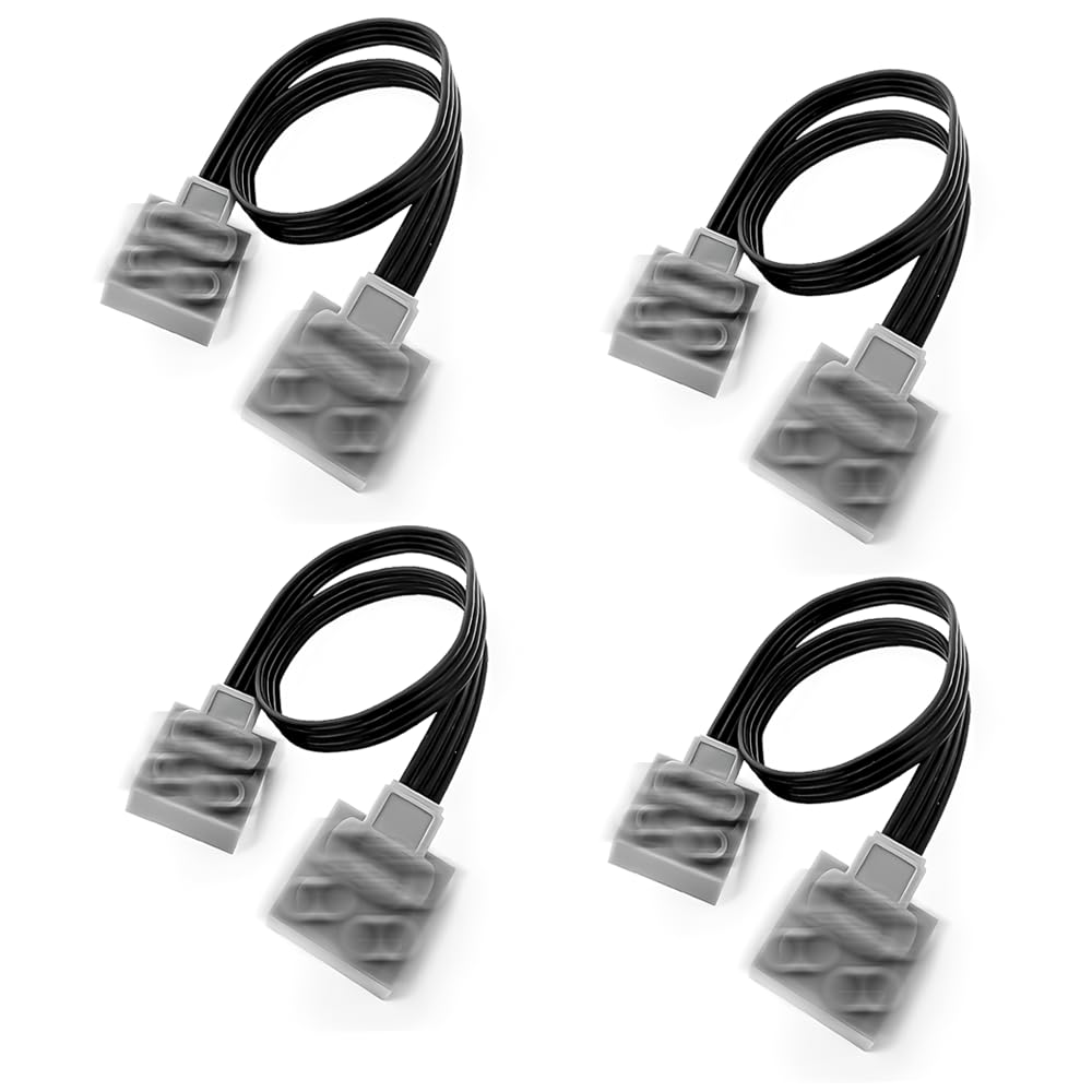 YUN.arborTechnic Power-Functions Extension Wire 9.8 inches (25cm) 8886 (4 Pack) Compatible with Lego Technic Sets with Power Function Motors