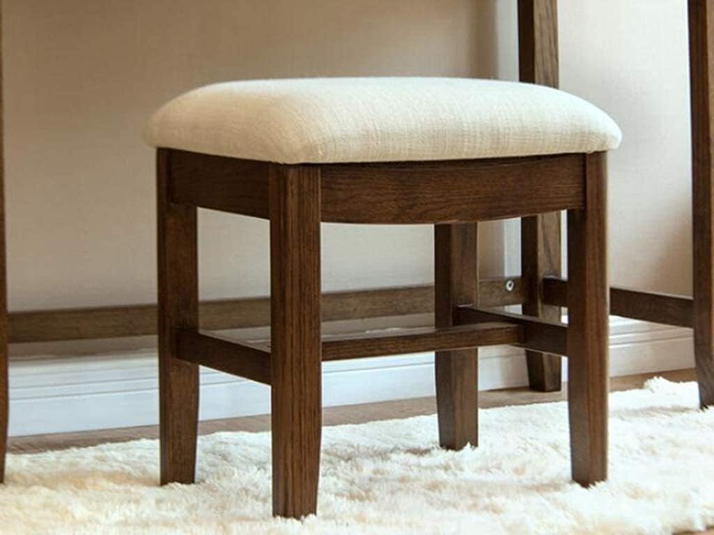 Footstool Sofa Stool Modern Creative Low Stool Stool Stools Solid Wood、Strong and Sturdy、Footstool Simple Nordic、Wooden Stool Square Stool、Low Stool、Load 100kg、Living Room Bedroom Balcony Use/Brown