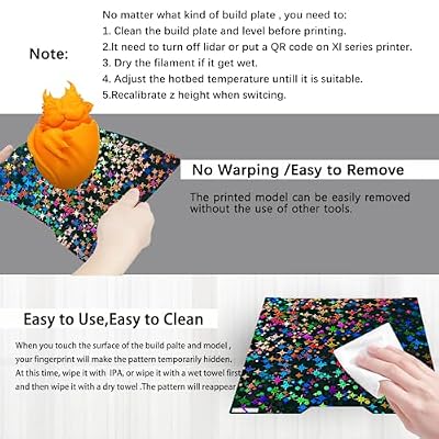 for Bambu Lab A2L H2C Build Plate 335x325mm Double Sided Print H2C Build Plate Starry+Flake Smooth Build Plate Easy Bend Removal Ideal for TPU/PETG/PLA Filaments for Bambu Lab H2C Accessories