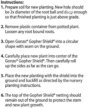 GONZO Gopher Shield - Protects Plants from Gophers - 12 x 4 x 4 in - Stainless Steel - White