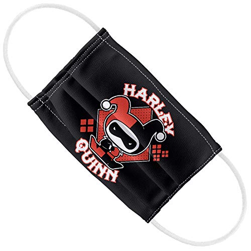 Harley Quinn Kids Chibi 1-Ply Reusable Face Mask Covering with Adjustable Nose Wire