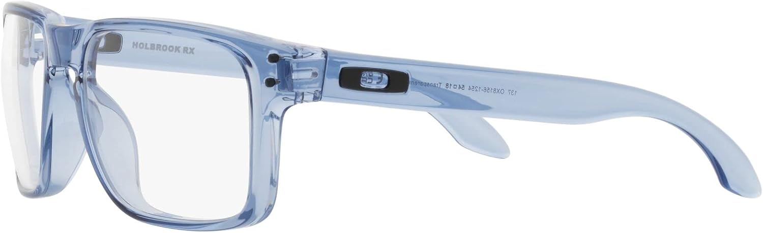 Oakley Men's Ox8156 Holbrook Rx Square Prescription Eyewear Frames Transparent Blue/Demo Lens 56 Millimeters image 3 of 7 B0BD5ZMGH4