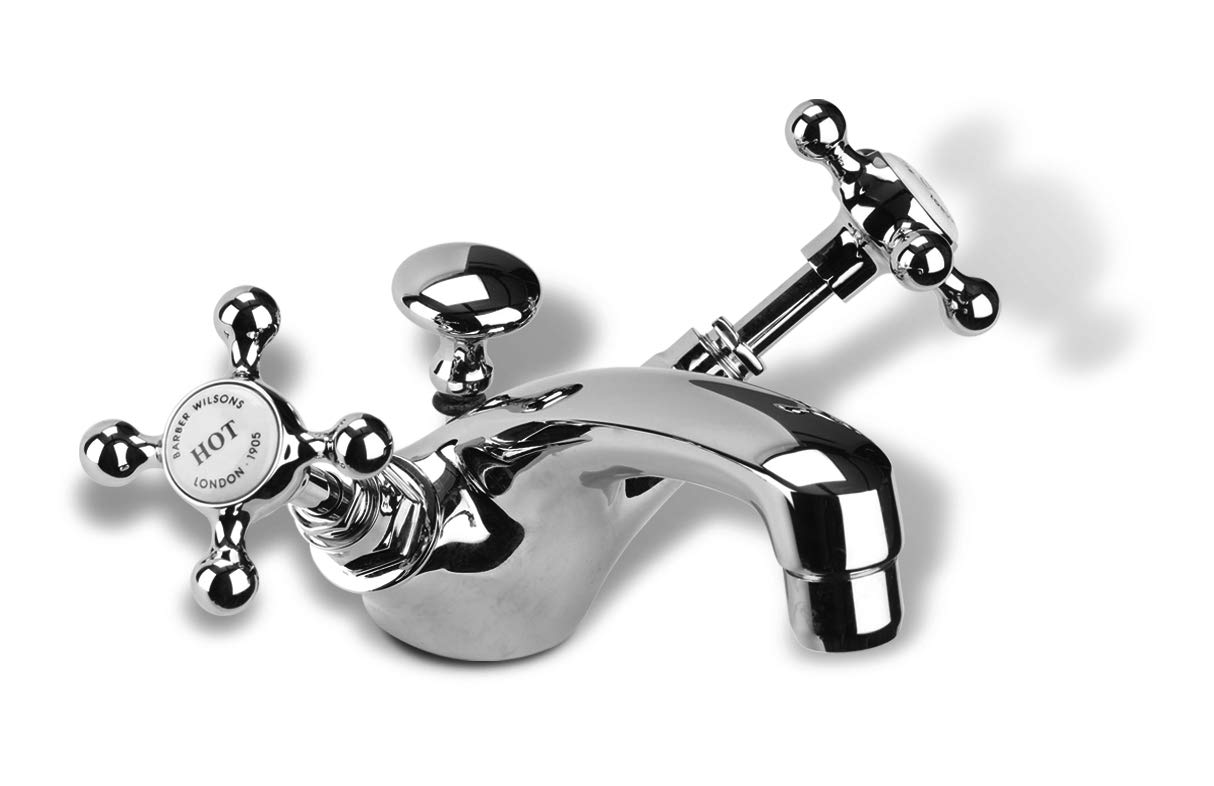 1890S SINGLE HOLE FAUCET WITH POP UP WASTE COMPRESSION Satin Nickel