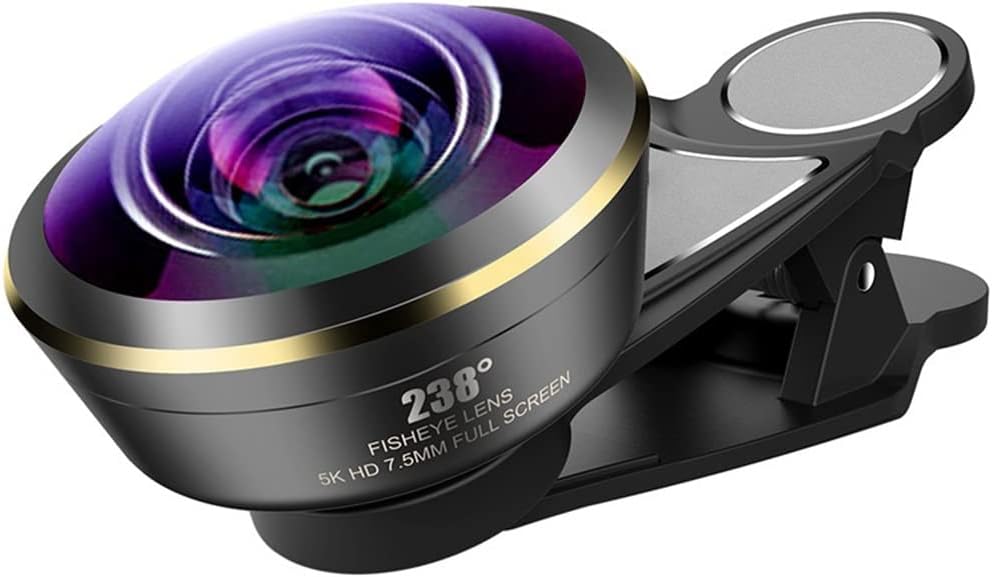 238 Degree Phone Fisheye Lens 5K HD 7.5MM Full Screen Fish Eye Camera Lenses for Smartphones in Market Multi-Layers Coating
