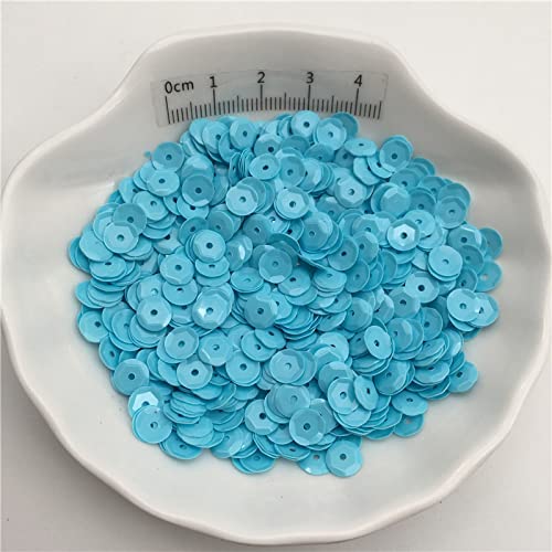 Lentejuelas de PVC con copa de Color sólido de 10g y 6mm, lentejuelas brillantes para ropa, sombrero, zapatos, accesorios hechos a mano para niños DIY