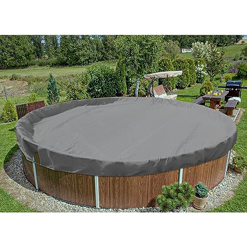 Cobertor para piscina redonda 22' E&K Gris claro miniatura 2