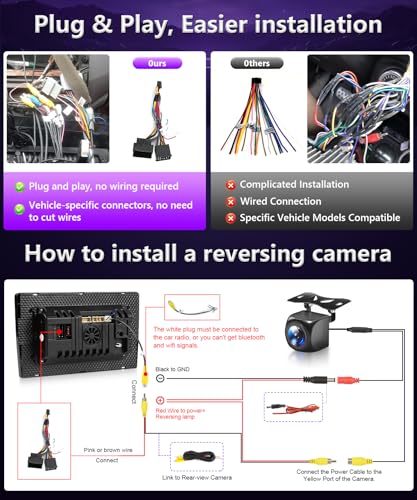 XGU Car Stereo for BMW 3 Series 325i 330i 318i 328i E46 1998-2006 M3 Radio with Wireless CarPlay/Android Auto,9" IPS Touchscreen Radio with 5G WiFi GPS BT FM RDS DSP EQ Backup Camera,2+32GB - image 8