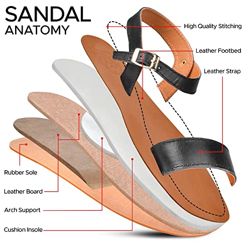 Myrina Women’s Strappy Natural Leather Flat Slingback Sandals3