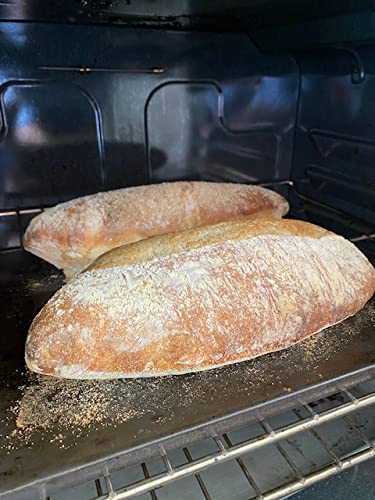 Pizza Miava - Pizza Stone Set For Oven Or Grill - 4 Piece Baking Set - Nonstick Glazed Stone With Pizza Accessories - Aluminum Pizza Peel 12 Inch Paddle, Pizza Cutter, Dough Cutter Scraper #TOP7