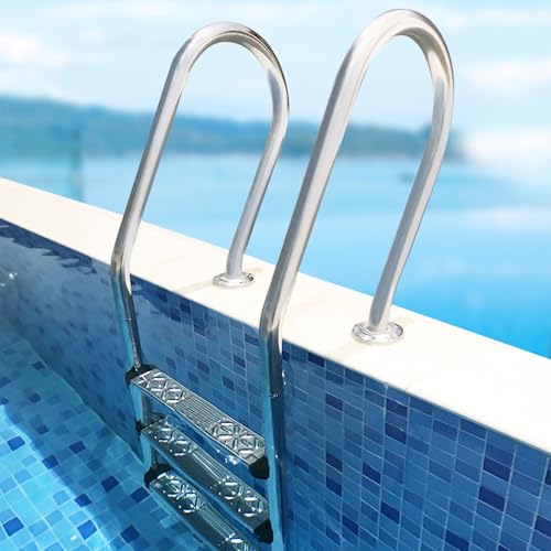 Escalera para piscina de acero inoxidable 2 peldaños miniatura 6