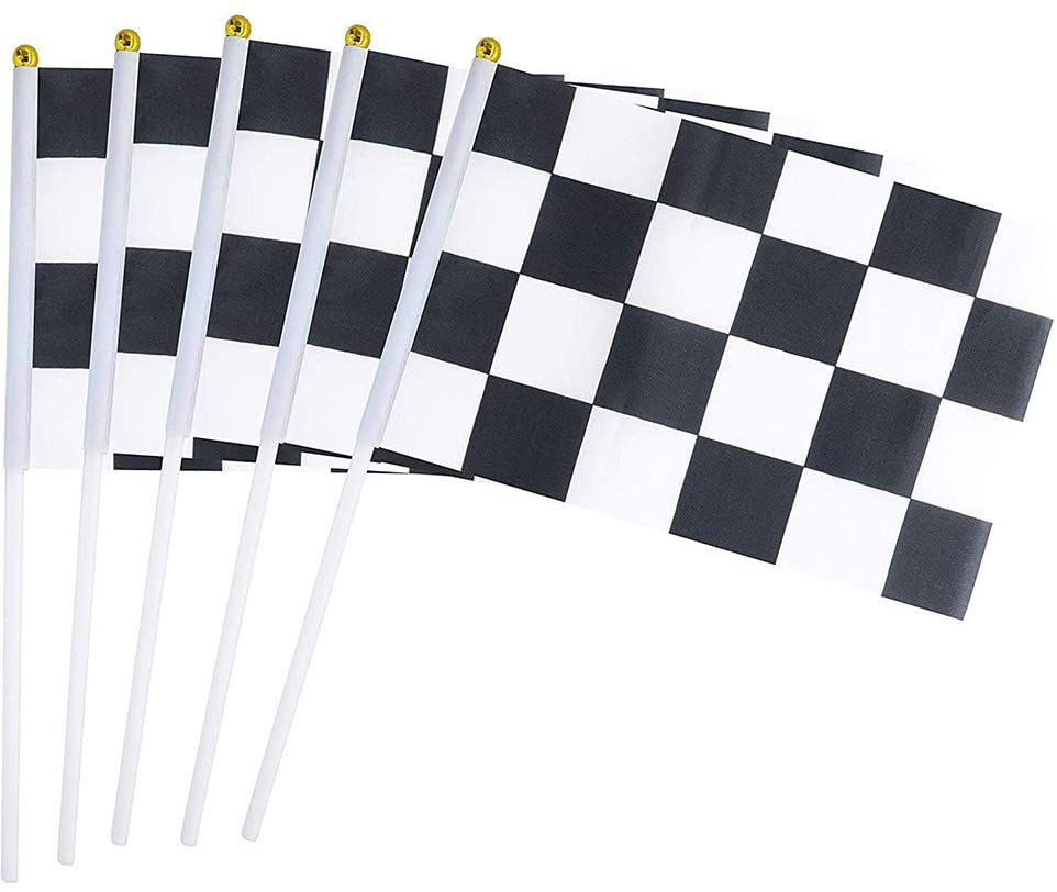 Amazon.co.jp: チェッカーフラッグ 旗 ミニ手旗 ミニ フラッグ F1