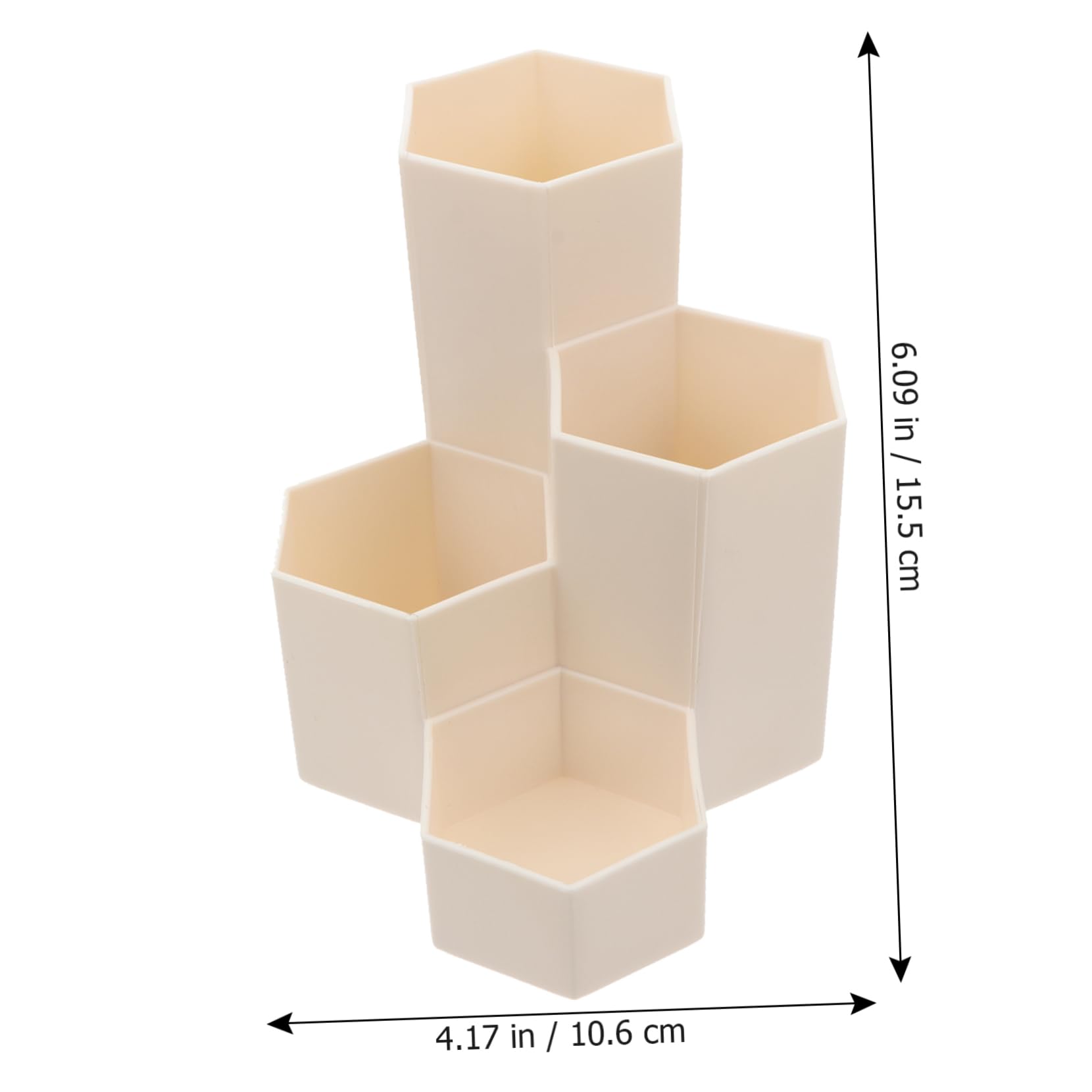 3 Portalápices Multifuncionales Cajón De Oficina Caja Organizadora De Escritorio Caja De Plástico Con Diseño Hexagonal De 4 Cuadrículas.